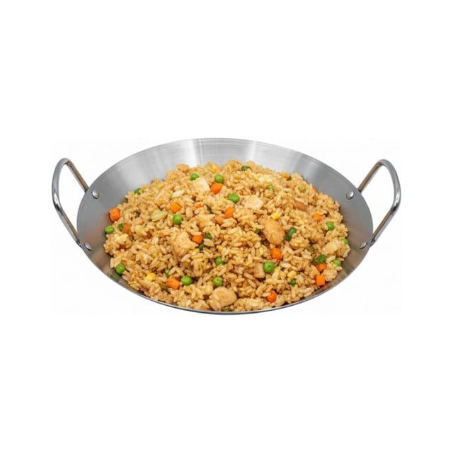 20cm Stainless Steel Serving Wok Side