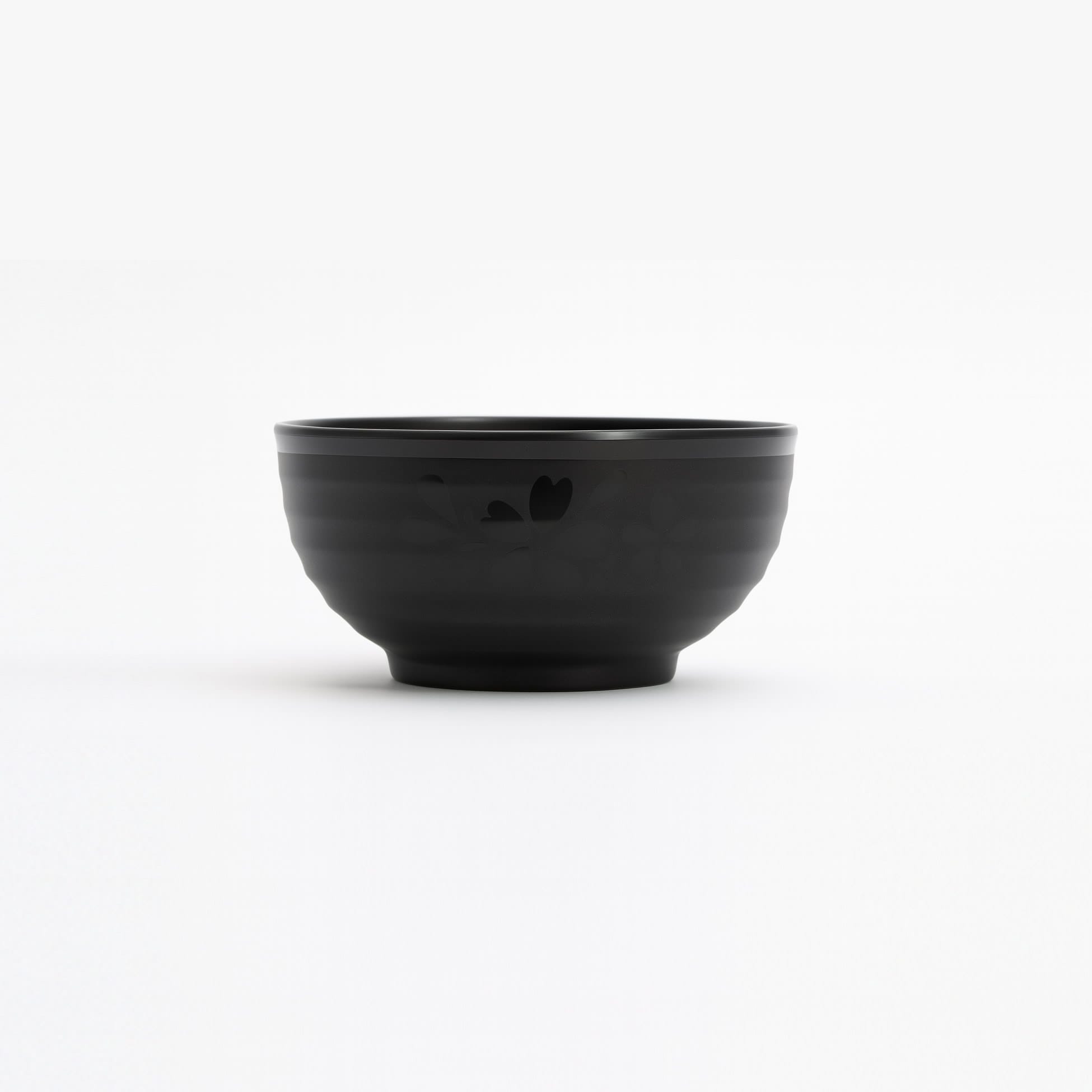 Black Melamine Rice Bowl