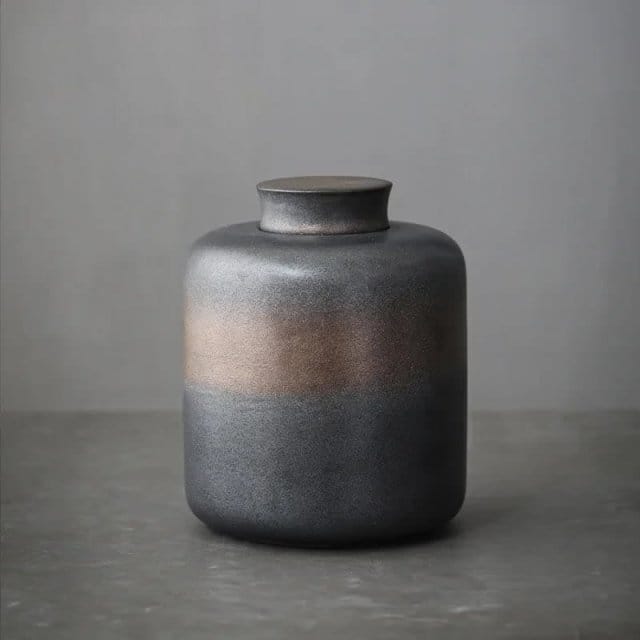 Ceramic Sabi Kumo Tea Caddy