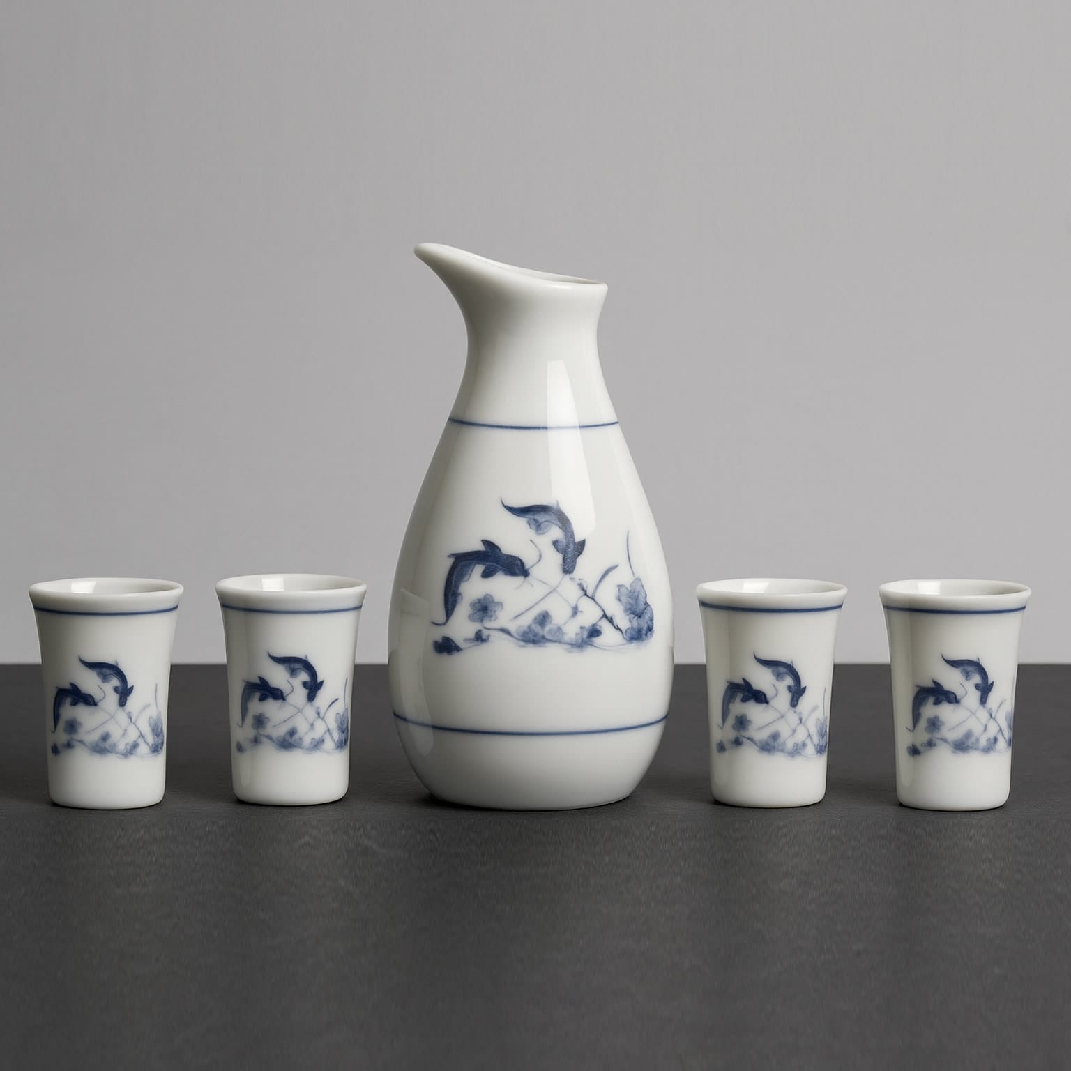 Minghua Blue & White Sake Sets