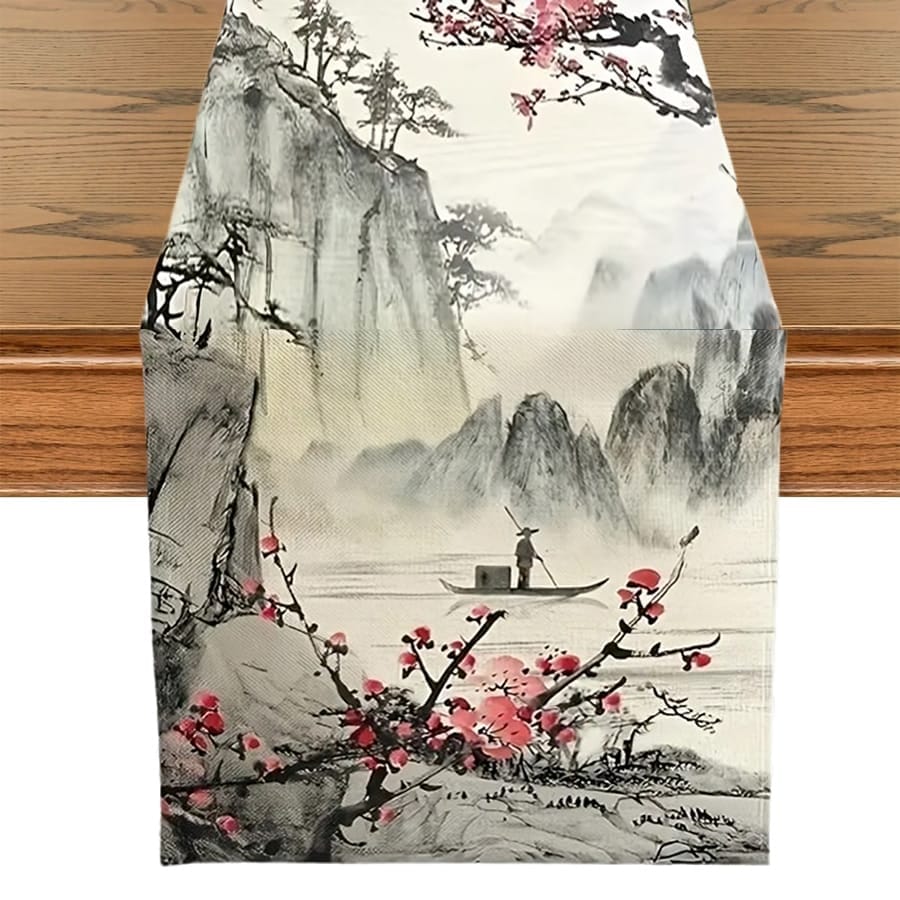 Seijaku River Journey Table Runner Seijaku River Journey Table Runner