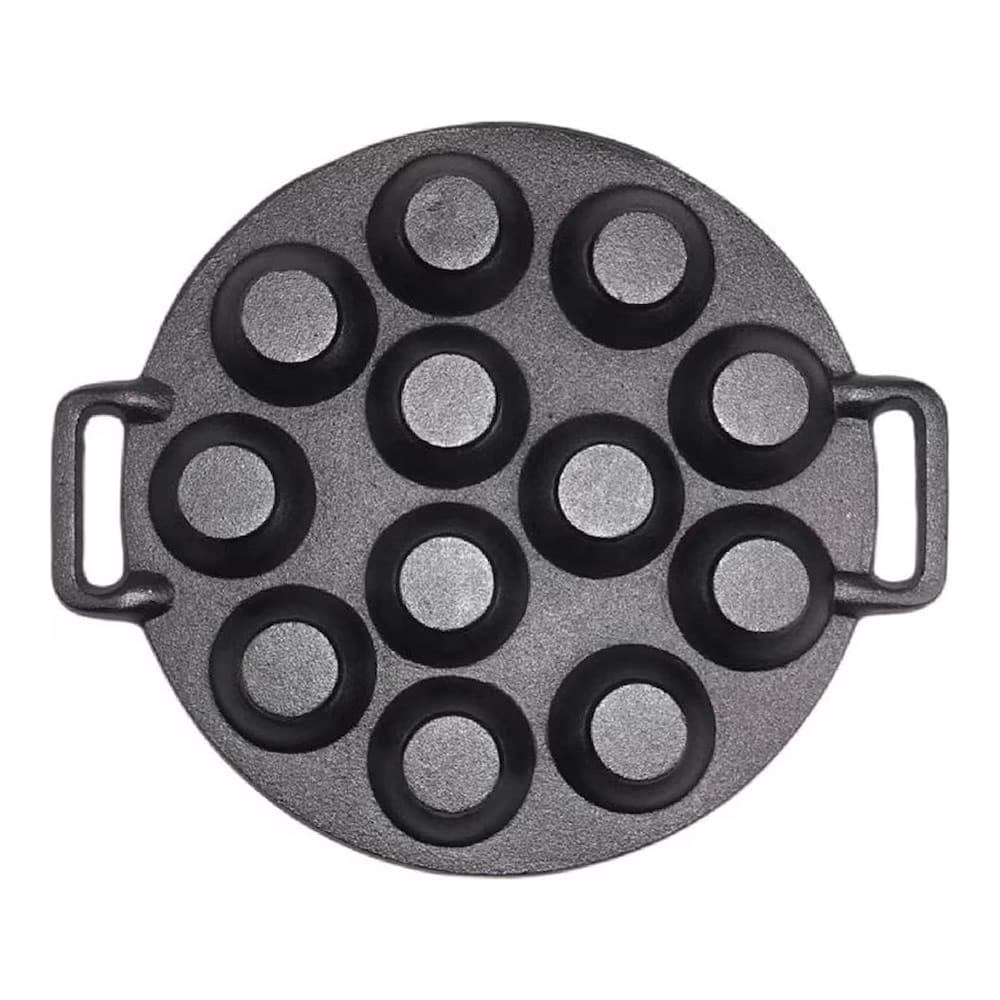 12 Hole Takoyaki Cast Iron Pan Back