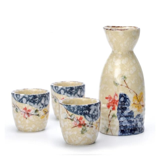 Hanagara Ceramic Sake Set