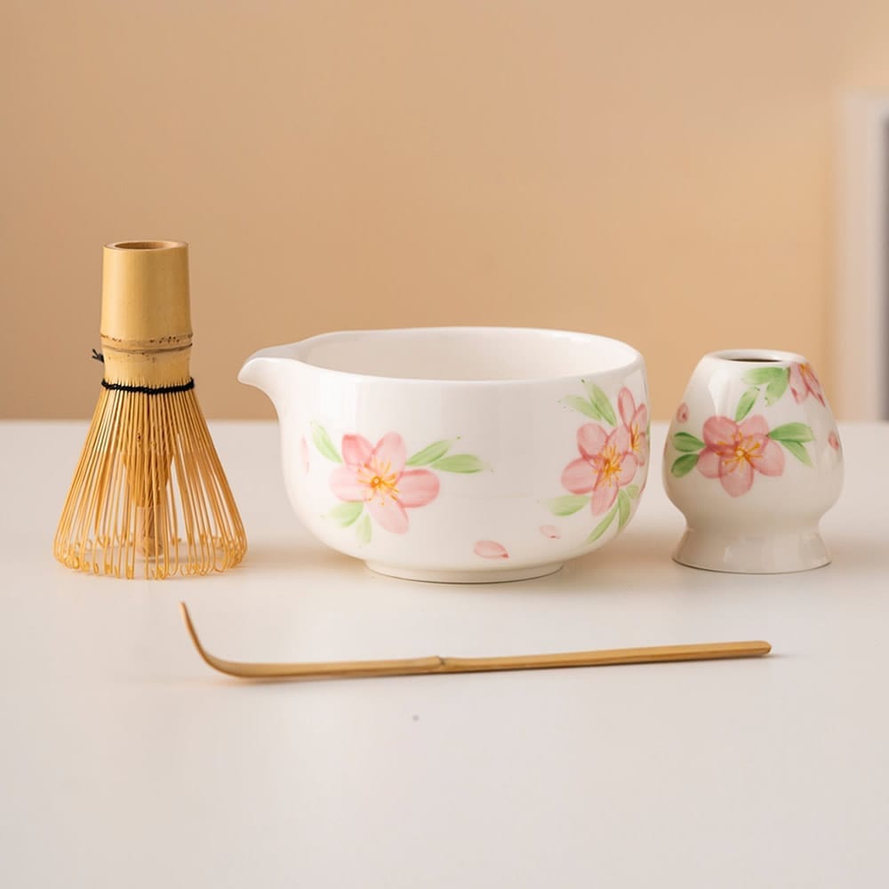 Hand Painted Hanami Matcha Tea Set
