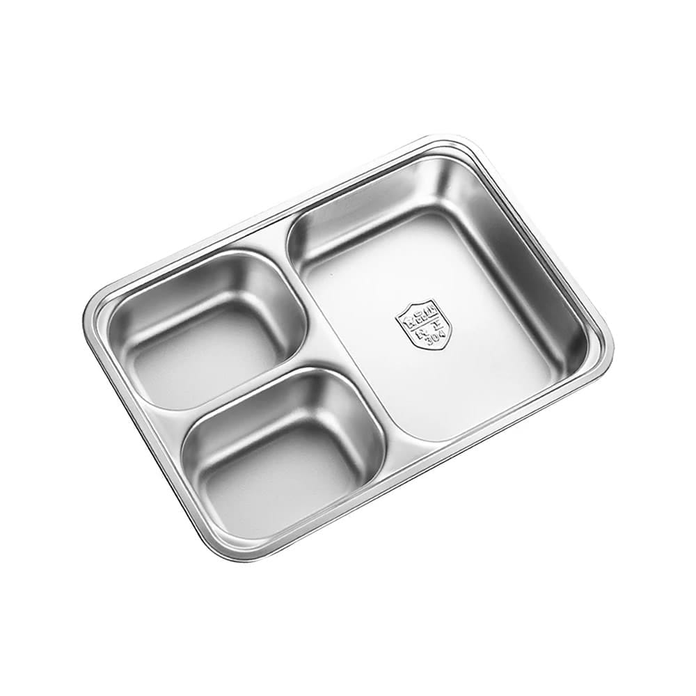 Stainless Steel 3 Compartment Bento Stainless Steel 3 Compartment Bento