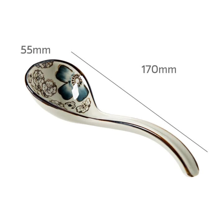 Teal Large Ramen Spoon Dimensions