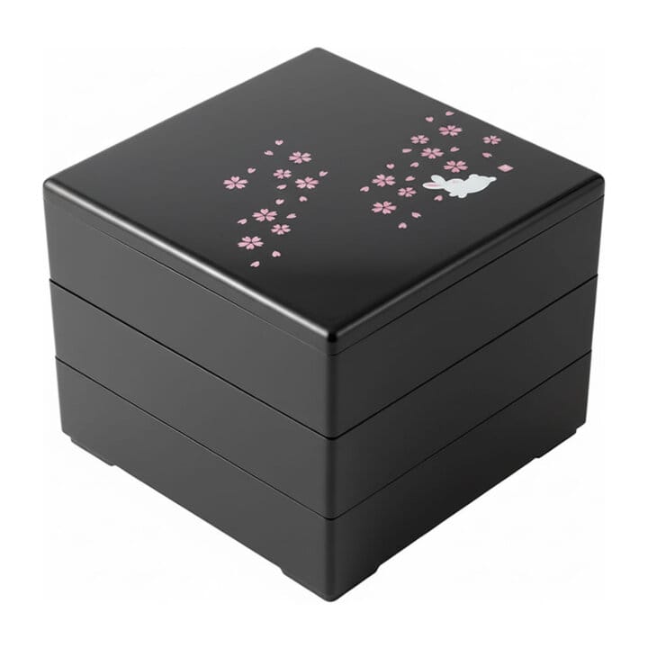 Usagi &Amp; Sakura 3-Tier Jubako Bento