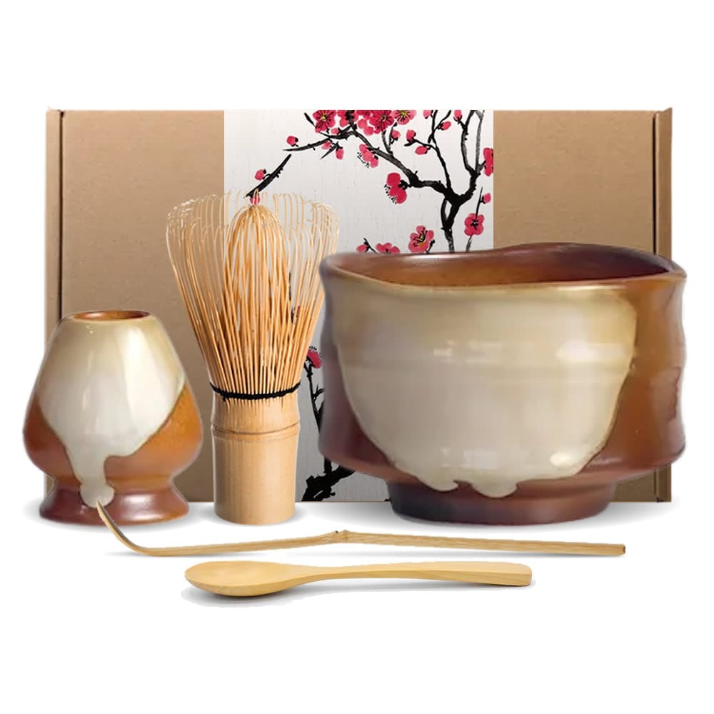 Brown Kurumizome Matcha Set