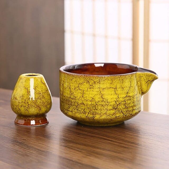 Golden Kintsugi Matcha Tea Set