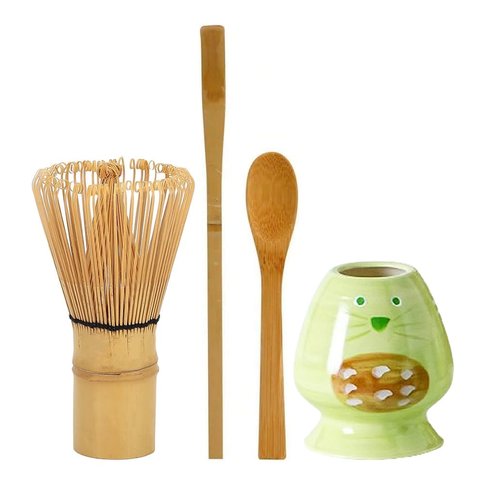 Kawaii Whiskered Matcha Whisk & Holder Set