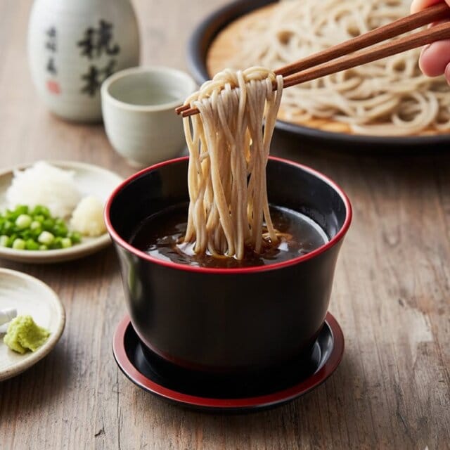 Red & Black Soba-Choko Cup