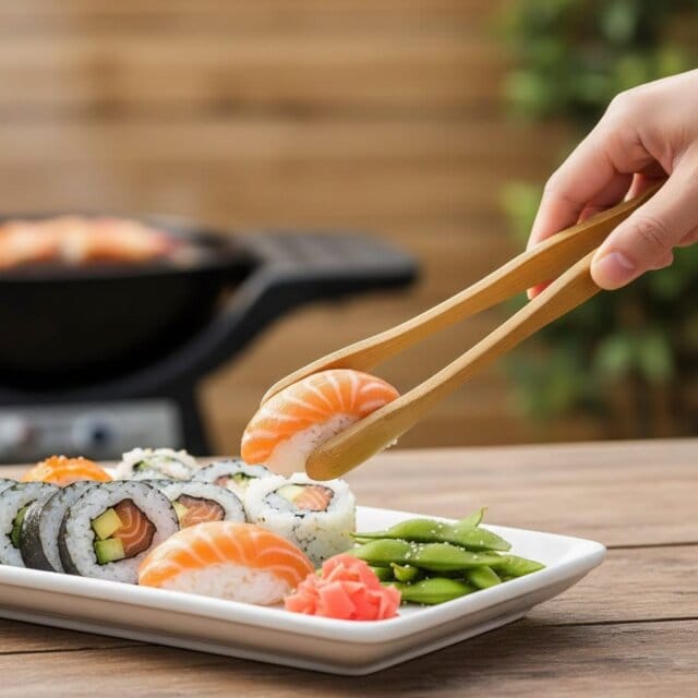 Small Bamboo BBQ Tong