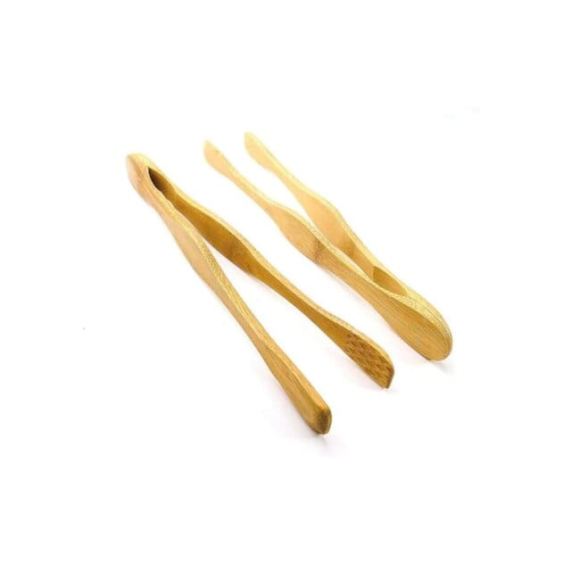 Small Bamboo BBQ Tongs