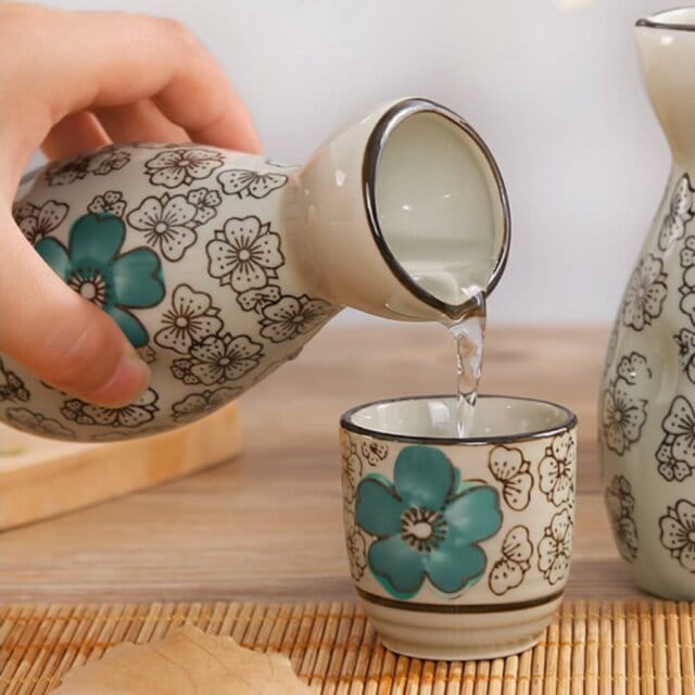 Teal Sake Set