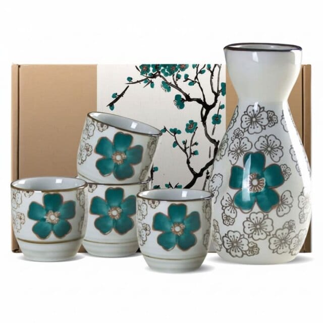 Teal Sake Set