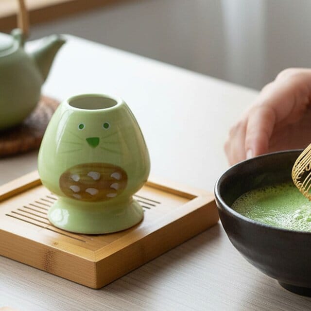 Whiskered Matcha Whisk & Holder Set