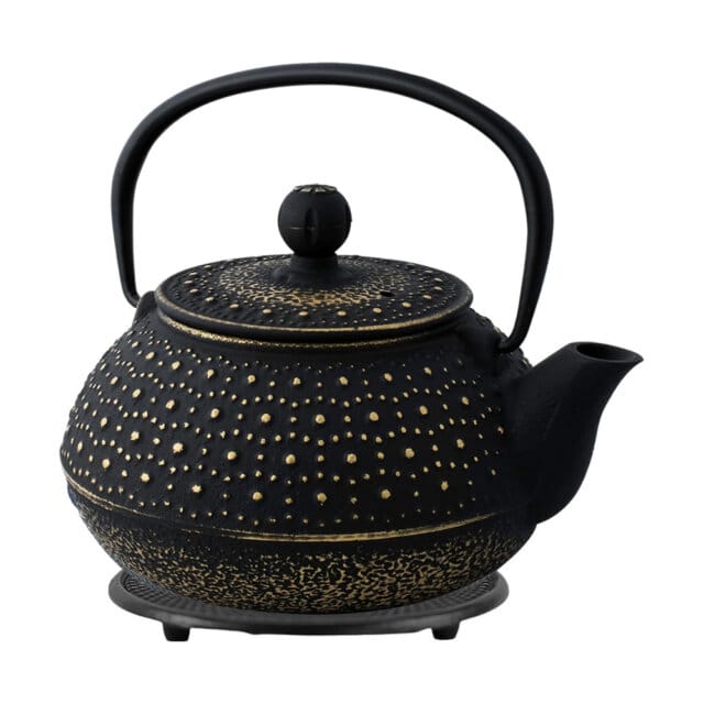 Black & Gold Imperial Cast Iron Teapots