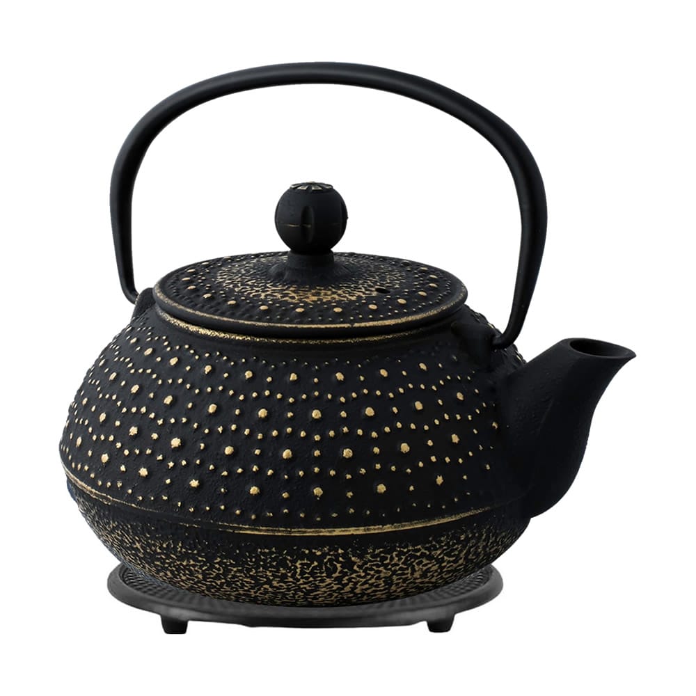 Black & Gold Imperial Cast Iron Teapots