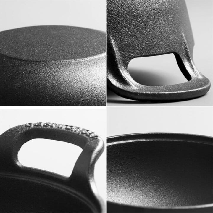 Cast Iron Sukiyaki Pot &Amp; Lid Detailed