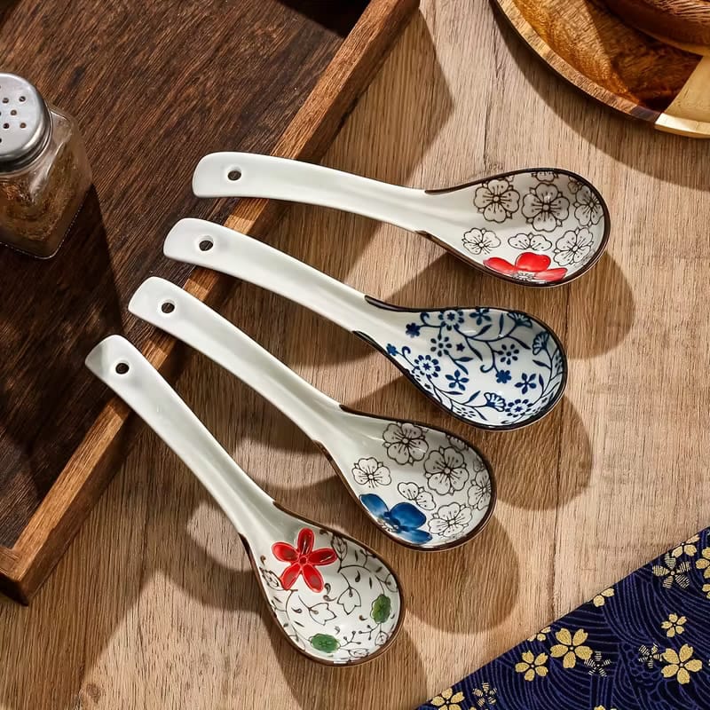 Hanagara Ceramic Spoon Set Hanagara Ceramic Spoon Set