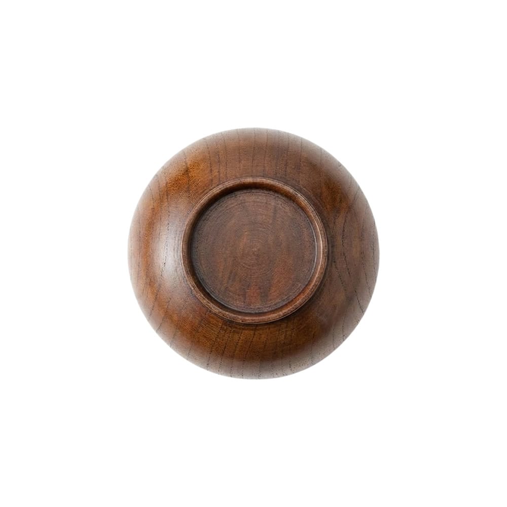 Jujube Wood Rice Bowl Bottom View