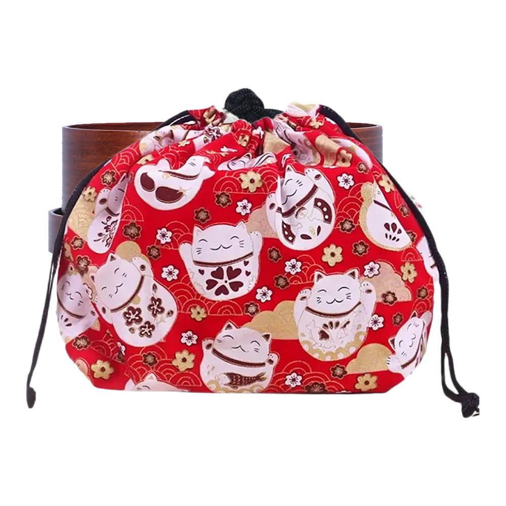 Lucky Neko & Sakura Bento Box Bag