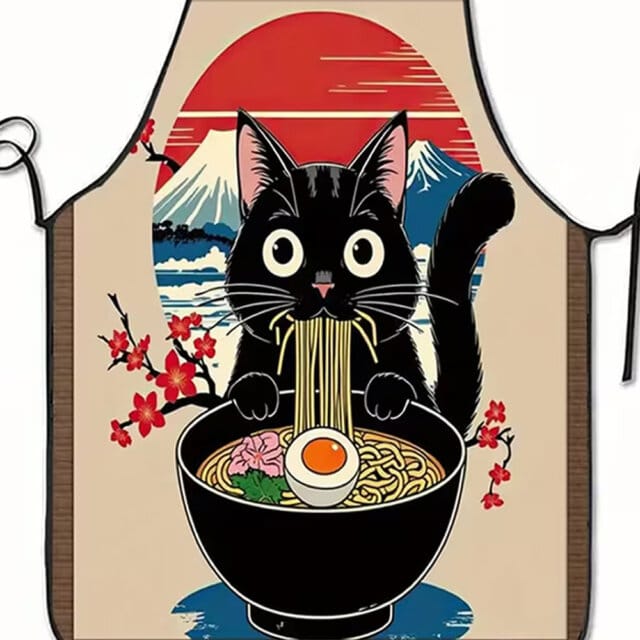 Mochi the Ramen Neko Aprons