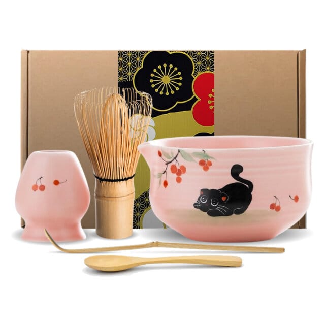 Momoiro Neko Matcha Tea Set