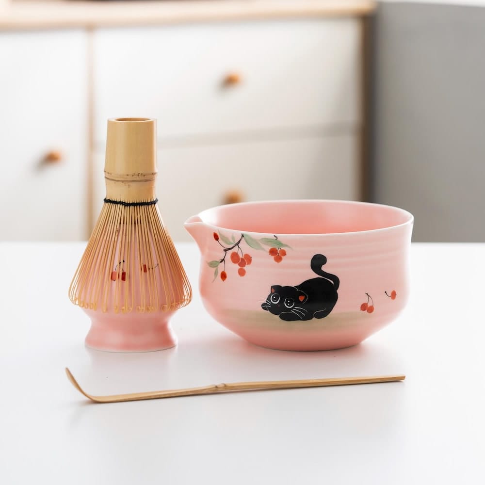 Momoiro Neko Matcha Tea Setting