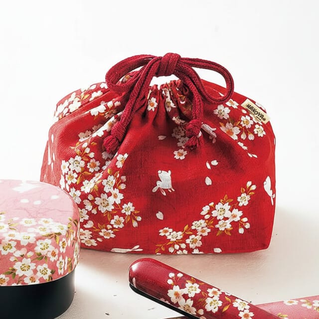Red Bunny & Sakura Bento Bag