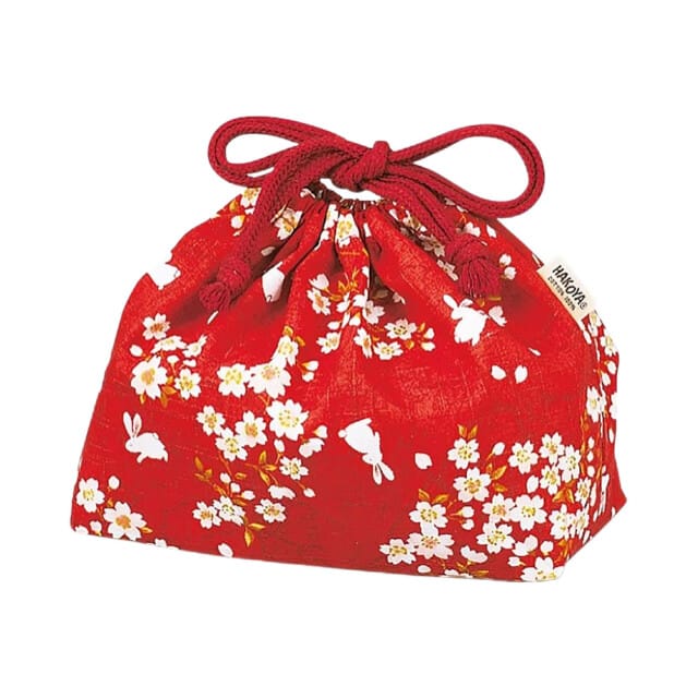 Red Bunny & Sakura Bento Bag