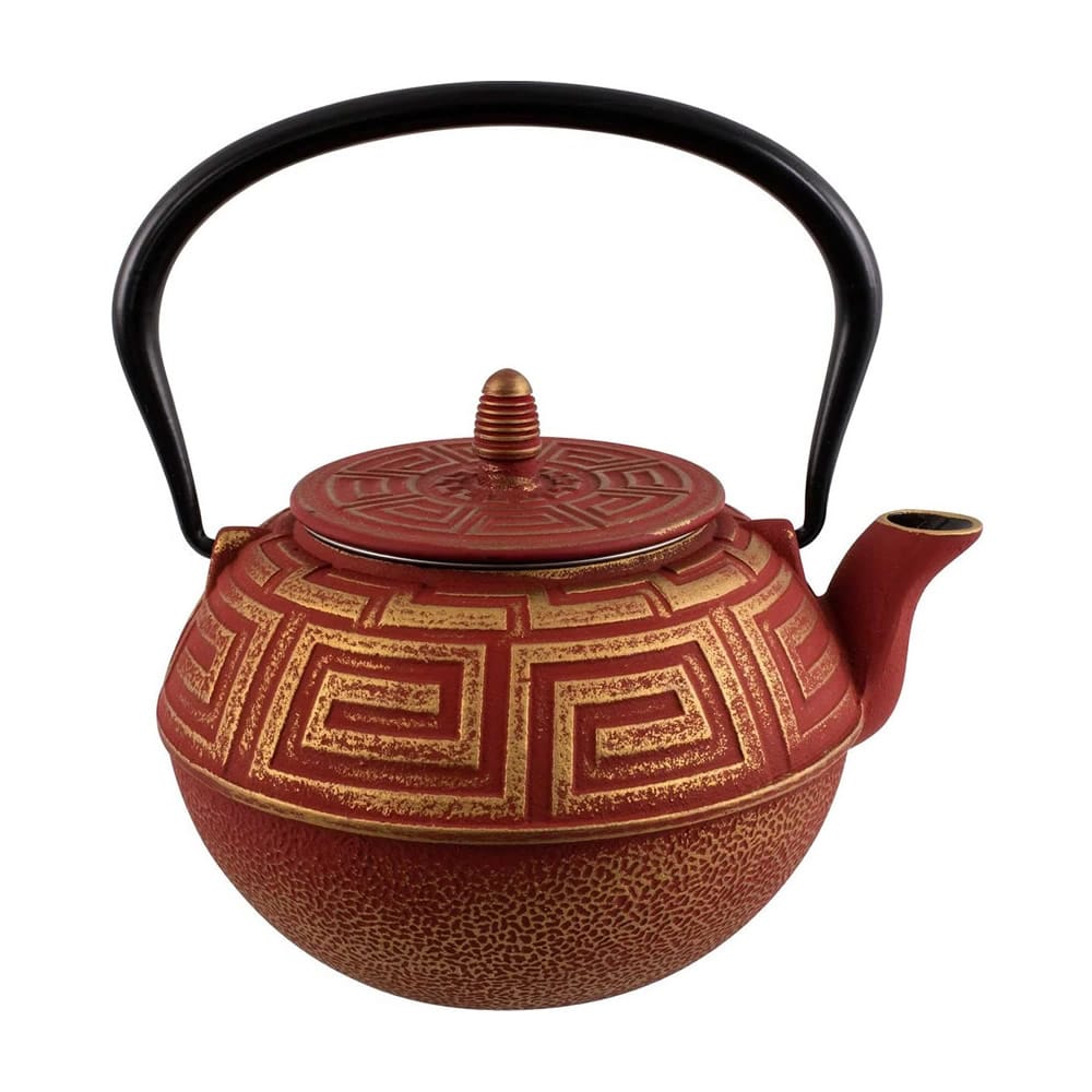 Red & Gold Majesutikku Cast Iron Teapot Red & Gold Majesutikku Cast Iron Teapot