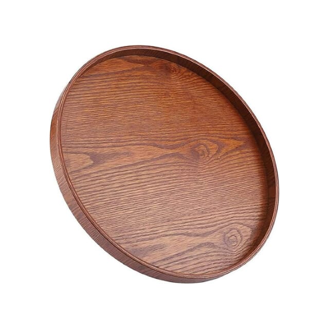Round Wooden Serving Tray
