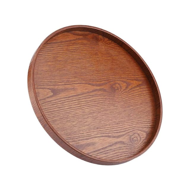Round Wooden Serving Tray