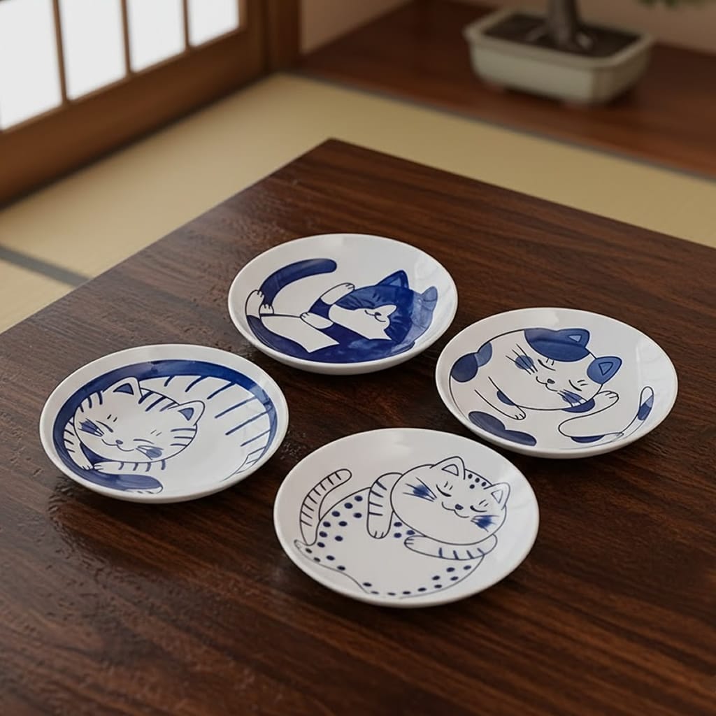 Cute Neko Sauce Dish Collection