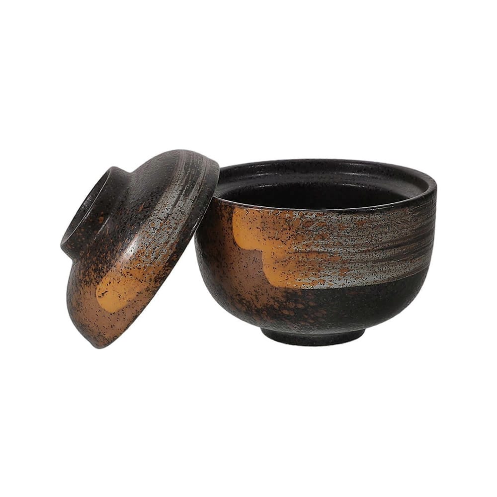 Hakuboku Brushstroke Bowl & Lid