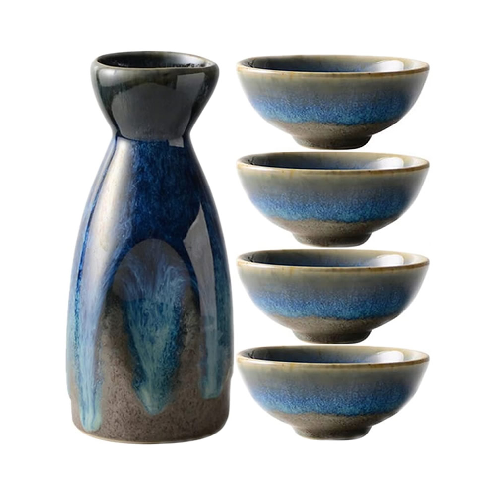 Seiran Tokkuri & Ochoko Sake Set