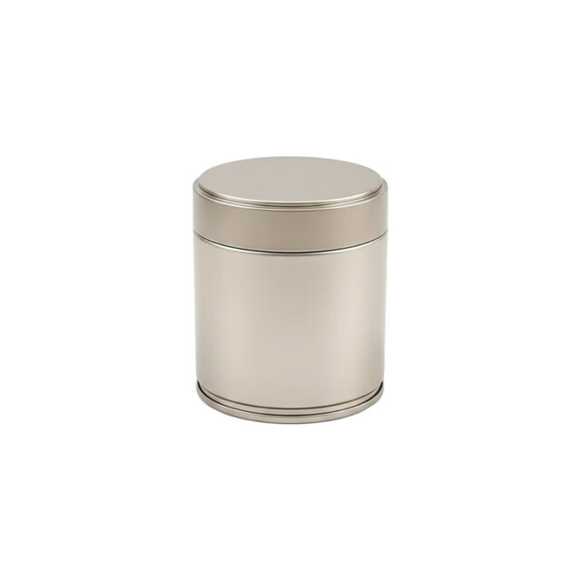 Silver Metal Matcha Canister