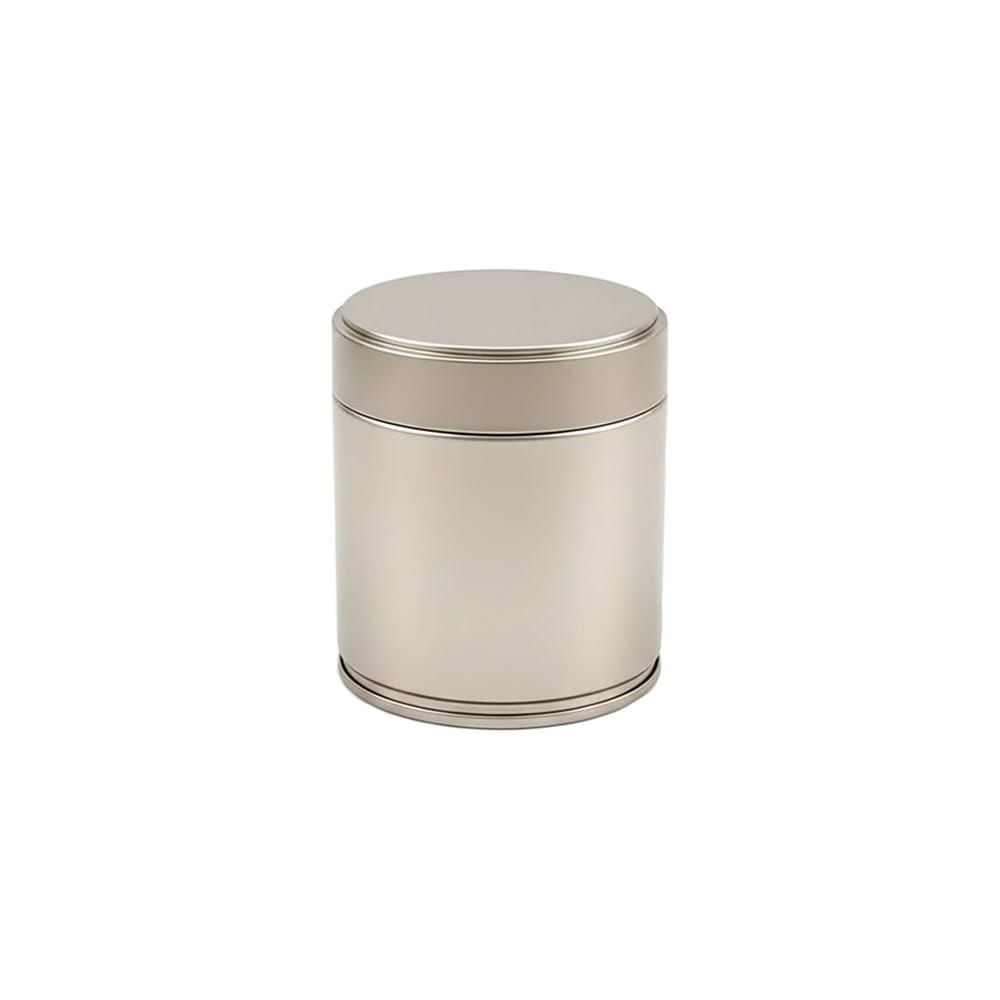Silver Metal Matcha Canister Silver Metal Matcha Canister