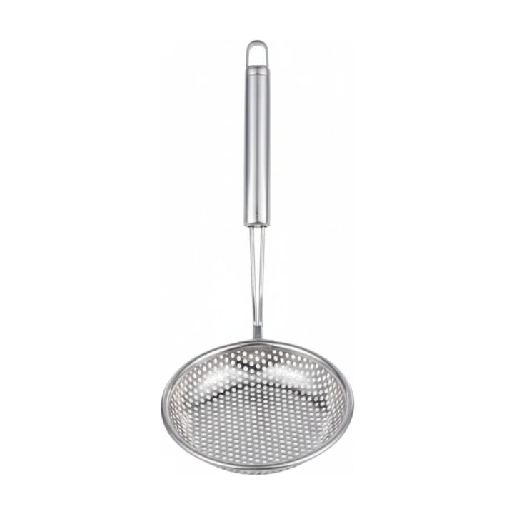 Stainless Steel Slotted Ladle Front