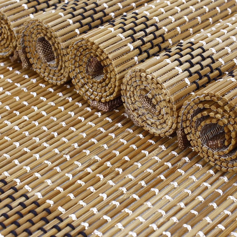 Tatami Brown Bamboo Placemat Detail Tatami Brown Bamboo Placemat Detail