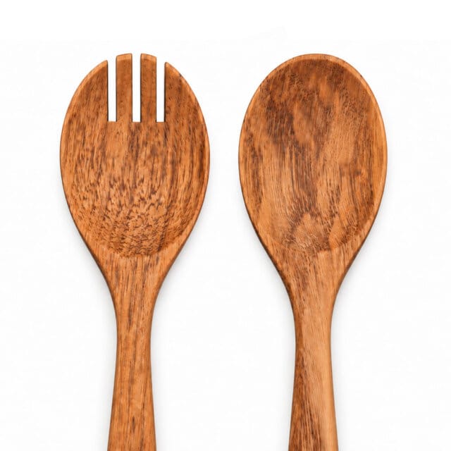 Acacia Wood Salad Serving Spoon Set