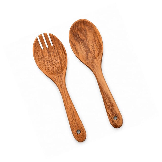 Acacia Wood Salad Serving Spoon Set
