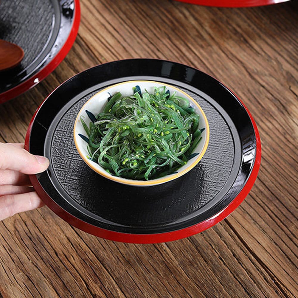 Beveled Edge Round Sushi Tray Beveled Edge Round Sushi Tray