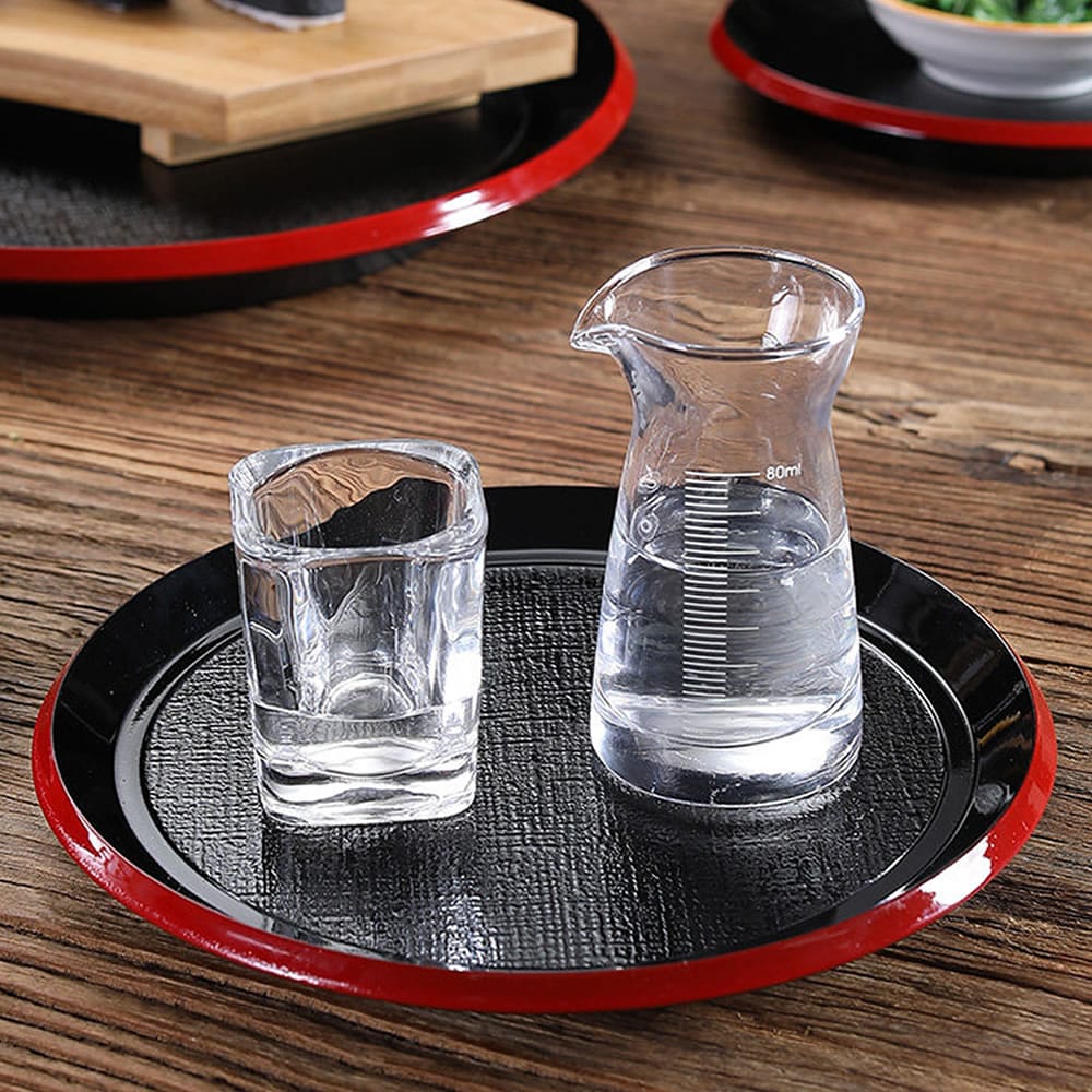 Beveled Edge Round Sushi Trays Beveled Edge Round Sushi Trays