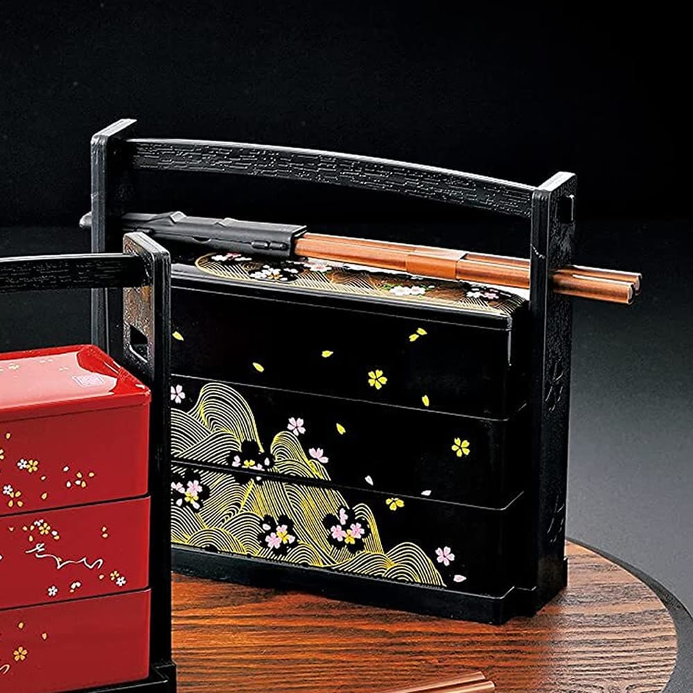 Black Sakura Lunch Box Set