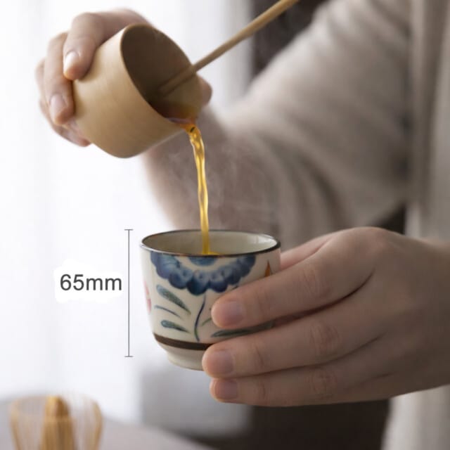 Blue Kiku Small Ceramic Cups