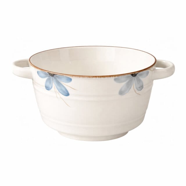 Floral Bowl with Handles