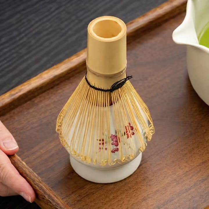 Floral Matcha Whisk &Amp; Holder Set