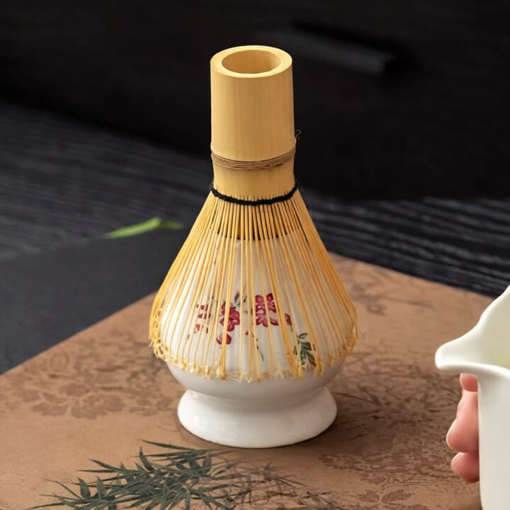 Floral Matcha Whisk &Amp; Holder Set